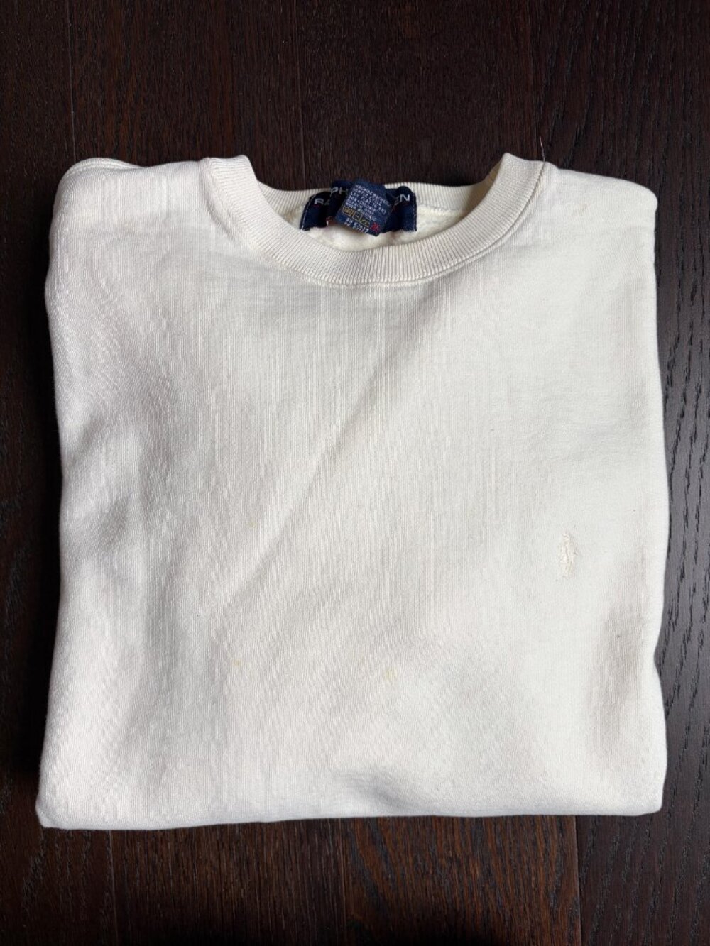 Ralph Lauren Polo Sport Vintage Crewneck Sweatshirt (Cream) - Small
